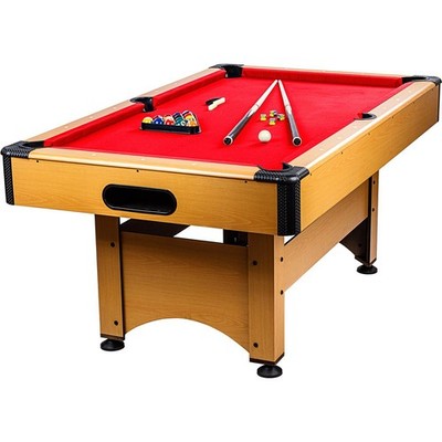 GAMES PLANET  6 ft Billardtisch Trendline, hell/rot