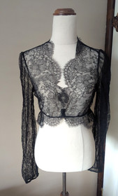 Agent Provocateur Soiree Thea Black Leavers Lace Bolero Bra M/L