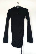 BNWOT PLT Ruched Stretch Short Bodycon Dress in Black Design, Size 8