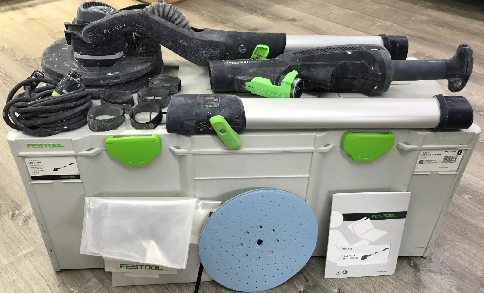 Festool 575994 Planex LHS 2 225 EQI-Plus Drywall Sander W/ Light - In Systainer!
