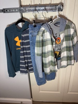 Boys Size 6-7 Yrs Clothes Lot Under Armour Hoodie Jeans Shirts Fall 5 Piece