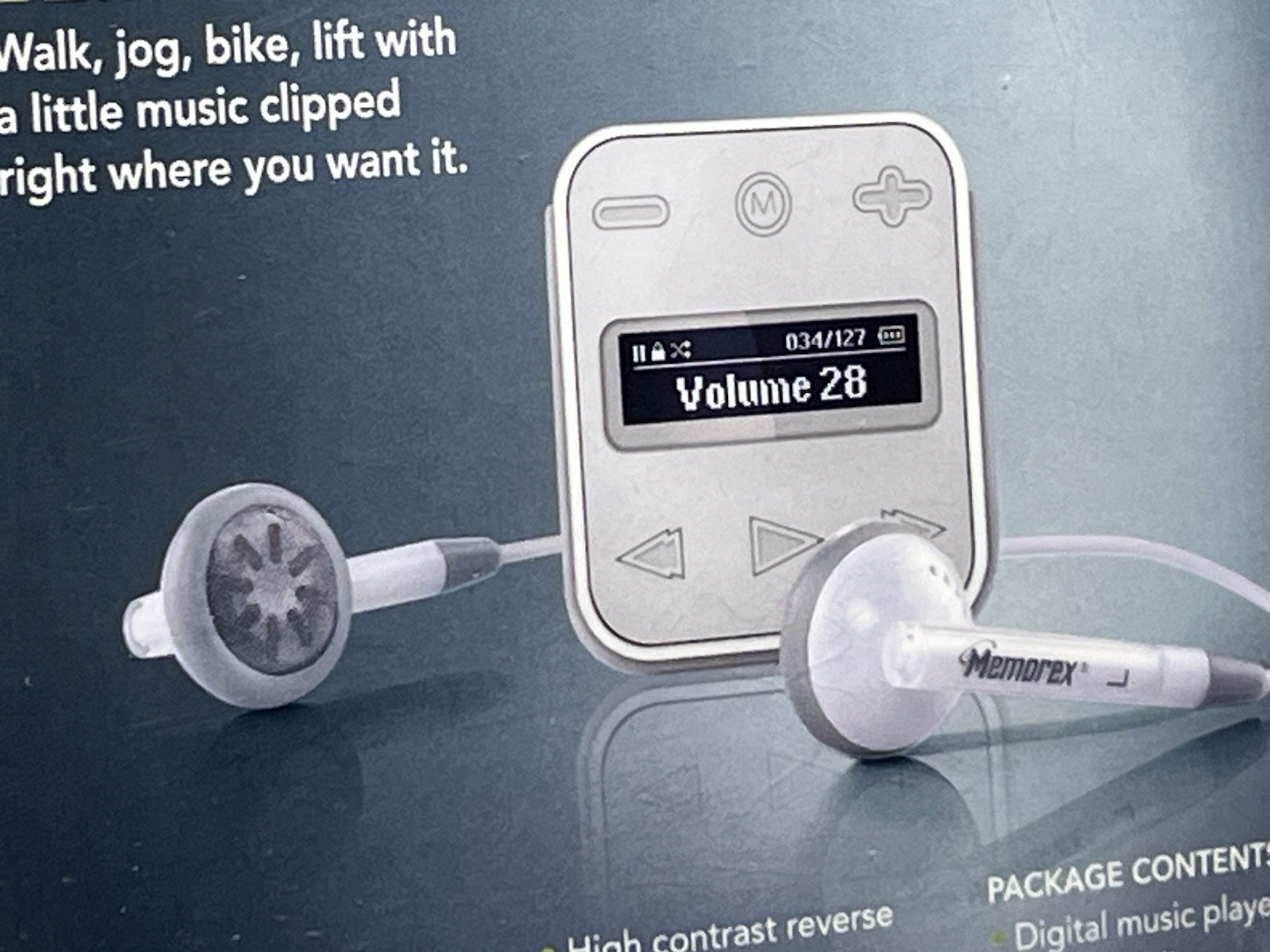 Memorex 2GB Clip & Play MP3 Music Player Hold 500 Songs MMP8002