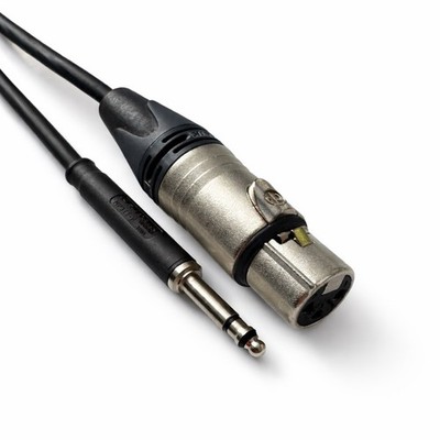 Neutrik XLR Female to 1/4  TRS 6.3mm Cable 3ft Pro Audio