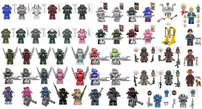 Fallout T-45 T-51 T-60 X-01 Power Armor Ranger Vault Boy Mr Handy Lucy etc Figur