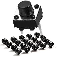 Tact Switch Tactile Push Button Micro Momentary 2pin,TS-DO16 A (6mm 20pcs)