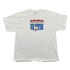 VTG Ice Fishin’ Hole Graphic Tee Delta Pro Weight XL USA Made Funny