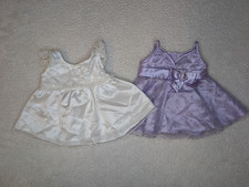 Build-a-Bear Workshop Lot of 2 Fancy Dresses White Wedding Purple Princess