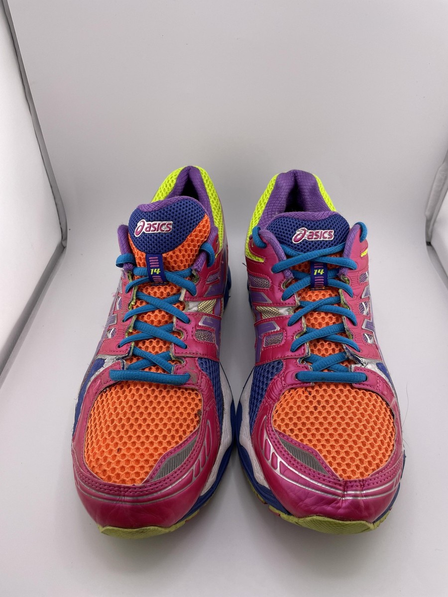 Asics GEL-Nimbus 14 Shoes Womens Size 10 Running Neon Pink Orange