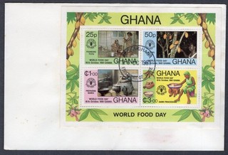 FAO DÍA MUNDIAL DE LA ALIMENTACIÓN PREPARACIÓN DE ALIMENTOS S/S 1981 GHANA FDC
