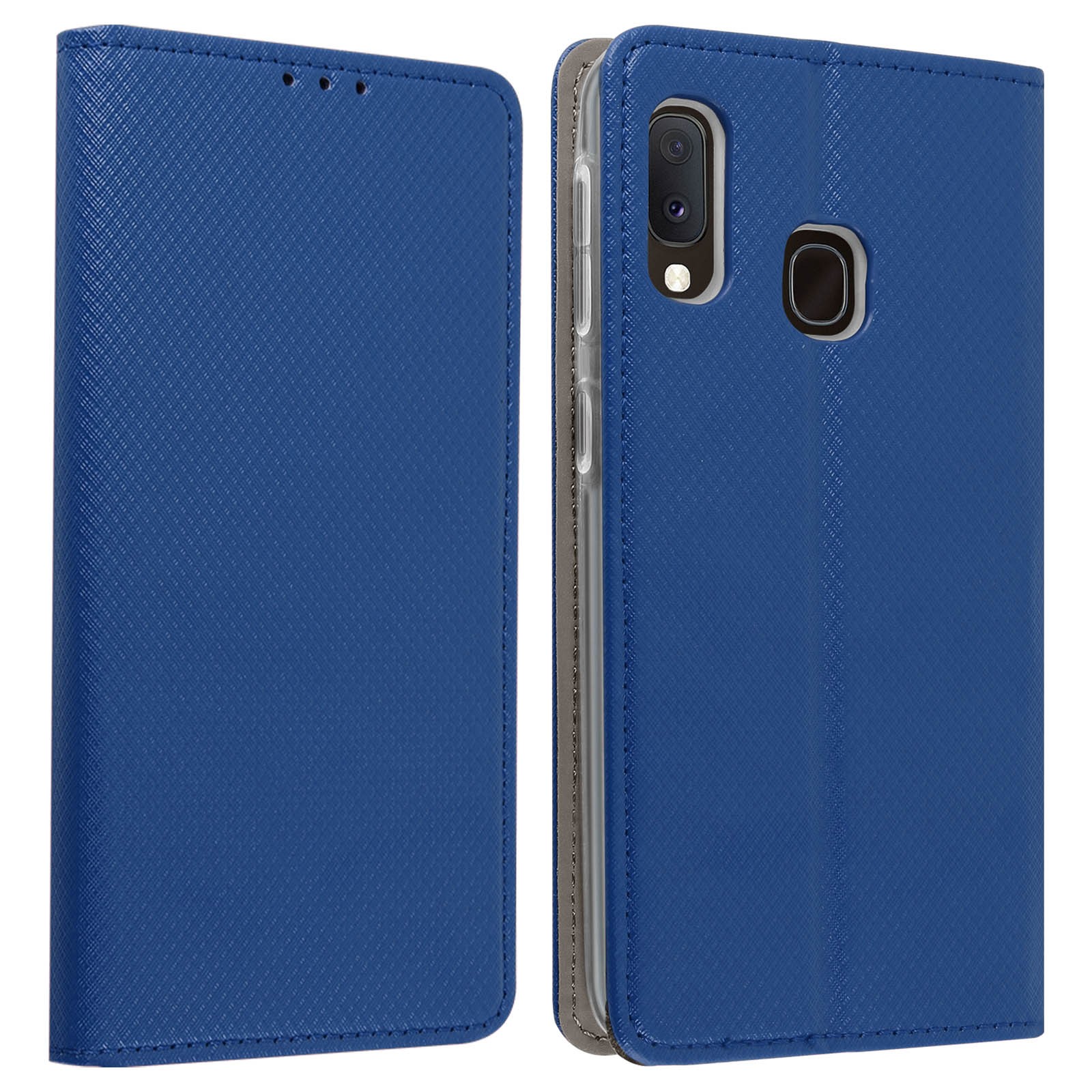 Housse portefeuille pour Galaxy A20e avec clapet support vidéo et fentes cartes