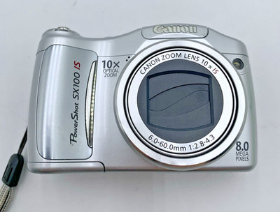 Canon pc1256 シルバー Canon PowerShot SX100 IS PC1256 8 MP 10X Optical Zoom NO BATTERY