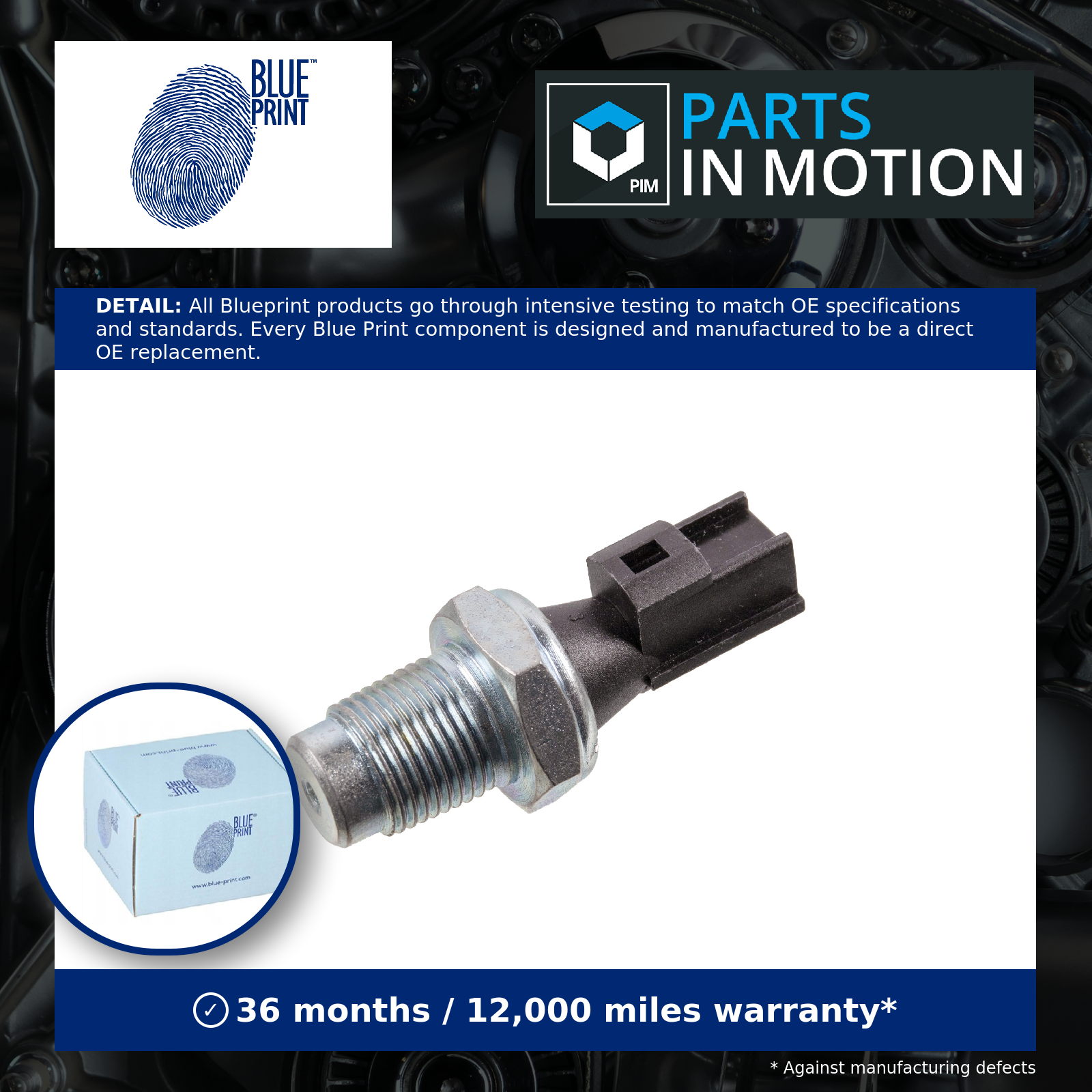 Oil Pressure Switch fits JAGUAR X TYPE X400 2.5 01 to 09 XB(AJ-V6) Blue Print - Image 2