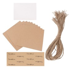  50 PCS Dried Flower Gift Card DIY Kraft Paper Cones Wedding Table Decor