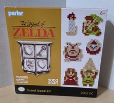 New Sealed Legend of Zelda 8-Bit Link 2003 pc. Perler Bead Board  Pattern Kit
