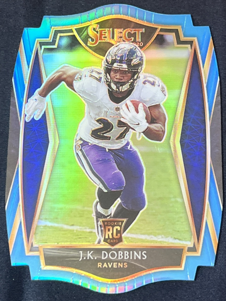 JK DOBBINS 2020 Select Light Blue Die Cut Prizm RC Rookie Premier Level J.K. 🔥