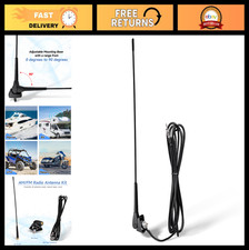 Waterproof 18" Marine Boat Radio Antenna - AM/FM Stereo Replacement for RV, ATV,