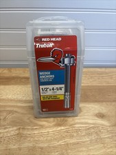 (QTY 10) RED HEAD 12020 Trubolt 1/2" x 4-1/4" Wedge Anchors For Concrete Use
