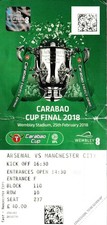 ARSENAL v MANCHESTER CITY - CARABAO CUP FINAL at WEMBLEY - 25th FEB 2018.