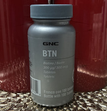 GNC Biotin 300 mcg Hair Skin & Nail Health Vitamin 100 Tablets Made in USA