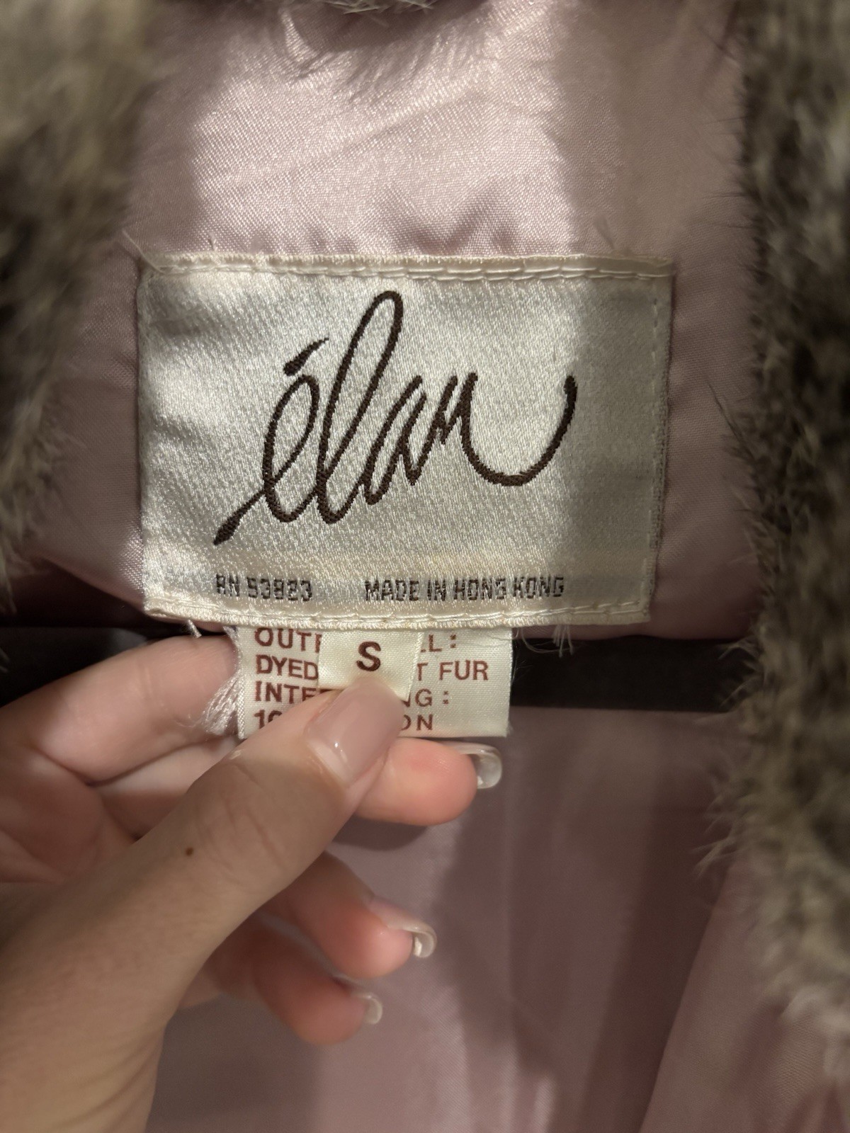 Authentic Rabbit Fur Jacket Size Small - image 3