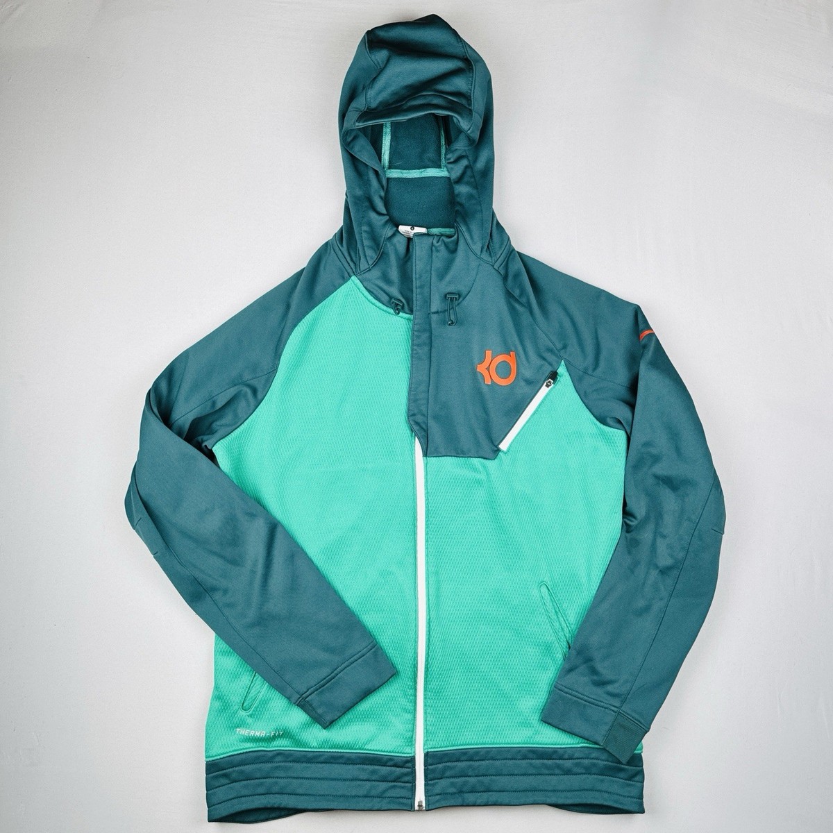 Nike KD Therma Fit Hoodie Jacket Green Full Zip Basketball Size L