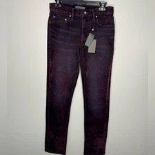 John Varvatos J702 Slim-Fit Jeans Ox Blood Men’s Size 28