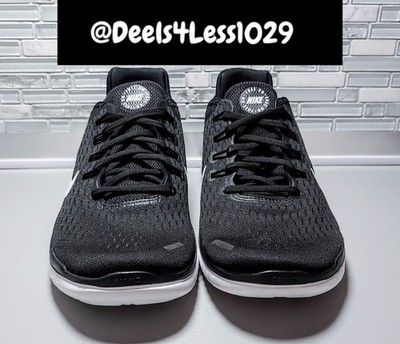 Nike Free RN 2018 Running Mens Size 10.5/Womens 12 Black White 942837-001