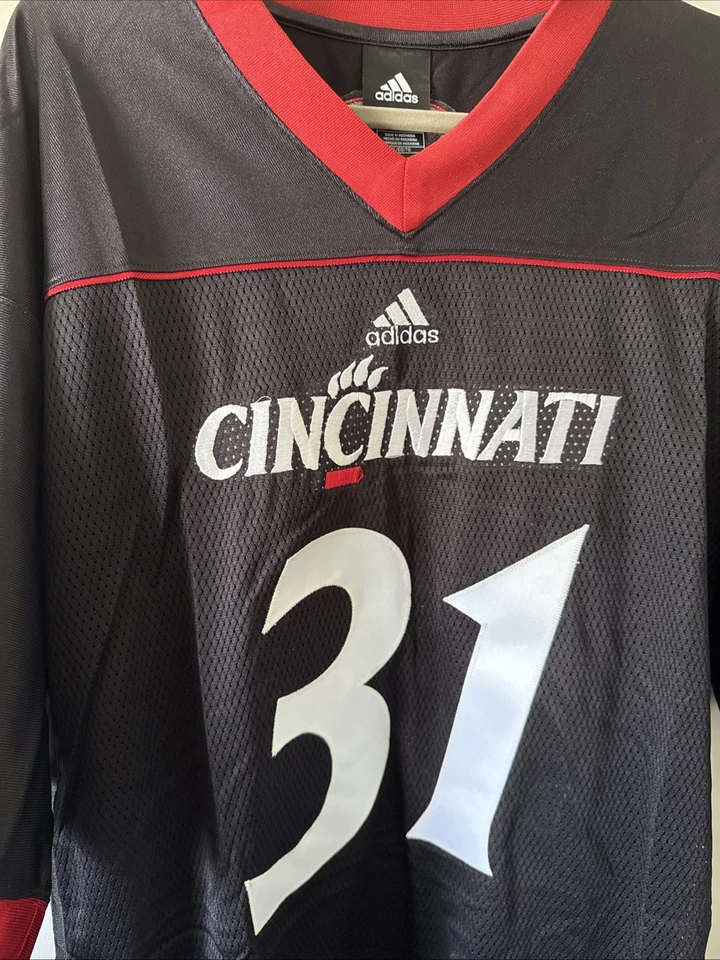 Men’s adidas Cincinnati Bearcats Quentin Hines #31 Jersey Sz XL - Black - Image 2 of 4