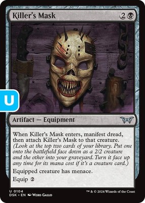 MTG Killer's Mask Duskmourn Uncommon Artifact Equipment NM