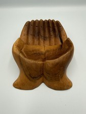 Hand Carved Wooden Offering Hands Bowl