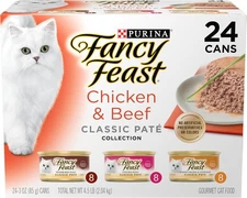 Purina Fancy Feast Chicken and Beef Classic Pate 3 Ounce (Pack of 24), Other 