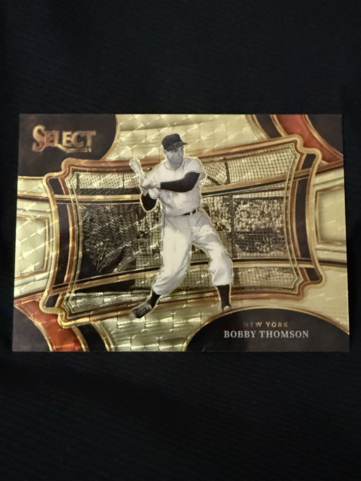 2024 Panini Select Diamond Level Bobby Thomson #41 Gold Vinyl Prizm /1