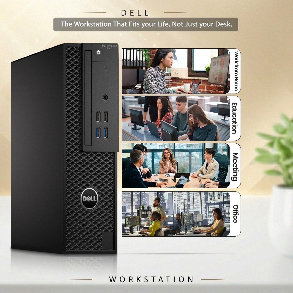 Dell 3420 Desktop PC i7-6th 16GB RAM 128GB SSD 500GB SSD 24” LED