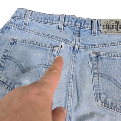 Vintage 90s Levis SilverTab Loose Jeans 32x30 Rare Button Fly