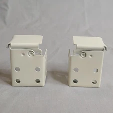 Levolor Riviera Mini Blind Installation Box End Brackets Pair - Ivory -NEW
