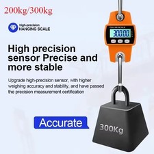 Mini Crane Scale Portable LCD Digital Electronic Hook Hanging Scale ，300kg，Lbs/N