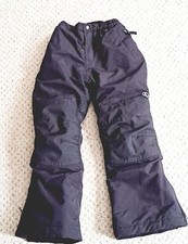 Lands End Squall Youth Kids Black Snow Ski Pants Grow-A Longs Unisex Size 6