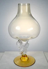 AMBER ART GLASS VASE