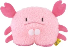 Sunlemon Fluffy Tatton Crab Pink S 17×11×6cm Stuffed Animal P-8592