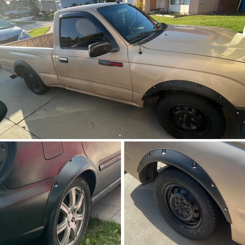 4Pcs 35mm JDM Universal Flexible Car Fender Flares Extra Wide Body Wheel Arches Foto 3 de 4