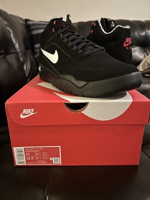 Nike Air Flight Lite Mid Black Varsity Red White DQ7687-003 Men's