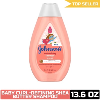 Johnson's Baby Curl-Defining Shampoo with Shea Butter, Paraben-Free, 13.6 fl. oz