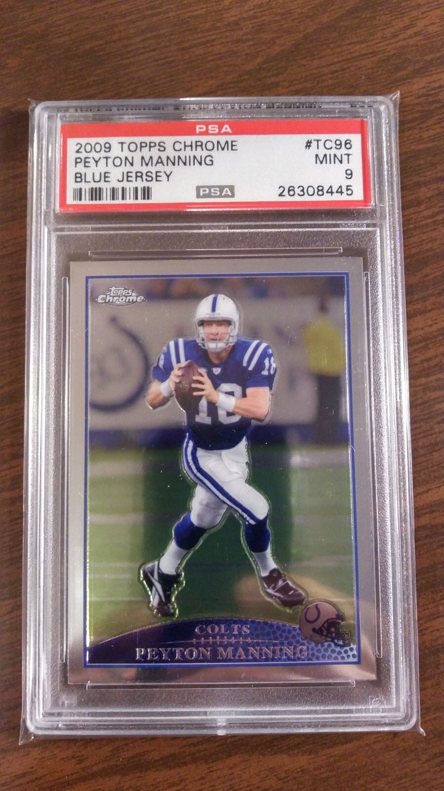 2009 Topps Chrome #TC96 Peyton Manning Colts graded PSA 9 Mint