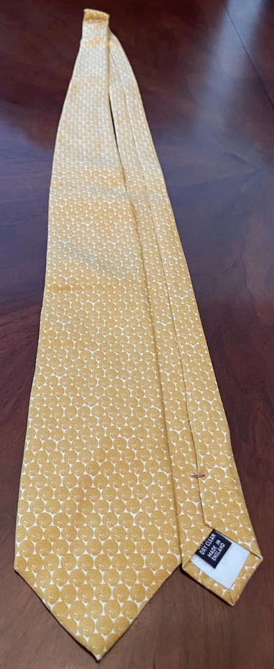 Harris Made In England Gold 100% Silk Men’s Neck tie - Image 3 of 4