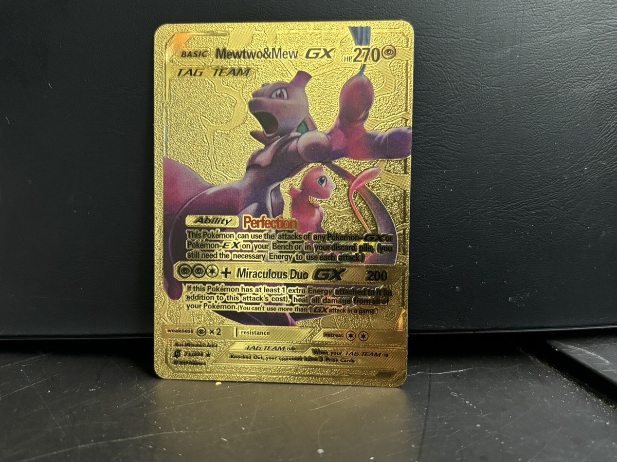 mewtwo&mew tag team gx gold | eBay