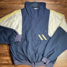 Vtg Brooks Brothers Windbreaker Mens L Navy Blue Nylon USA Made Full Zip Golf