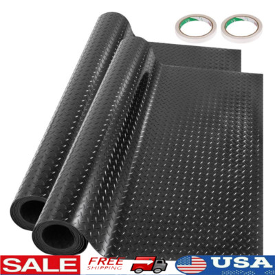 Heavy Duty Garage Floor Mats Waterproof PVC Non-Slip Durable Utility Mat 2 Rolls