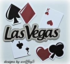 CRAFTECAFE LAS VEGAS TITLE paper piecing premade scrapbook diecut piece WOLFFEY5
