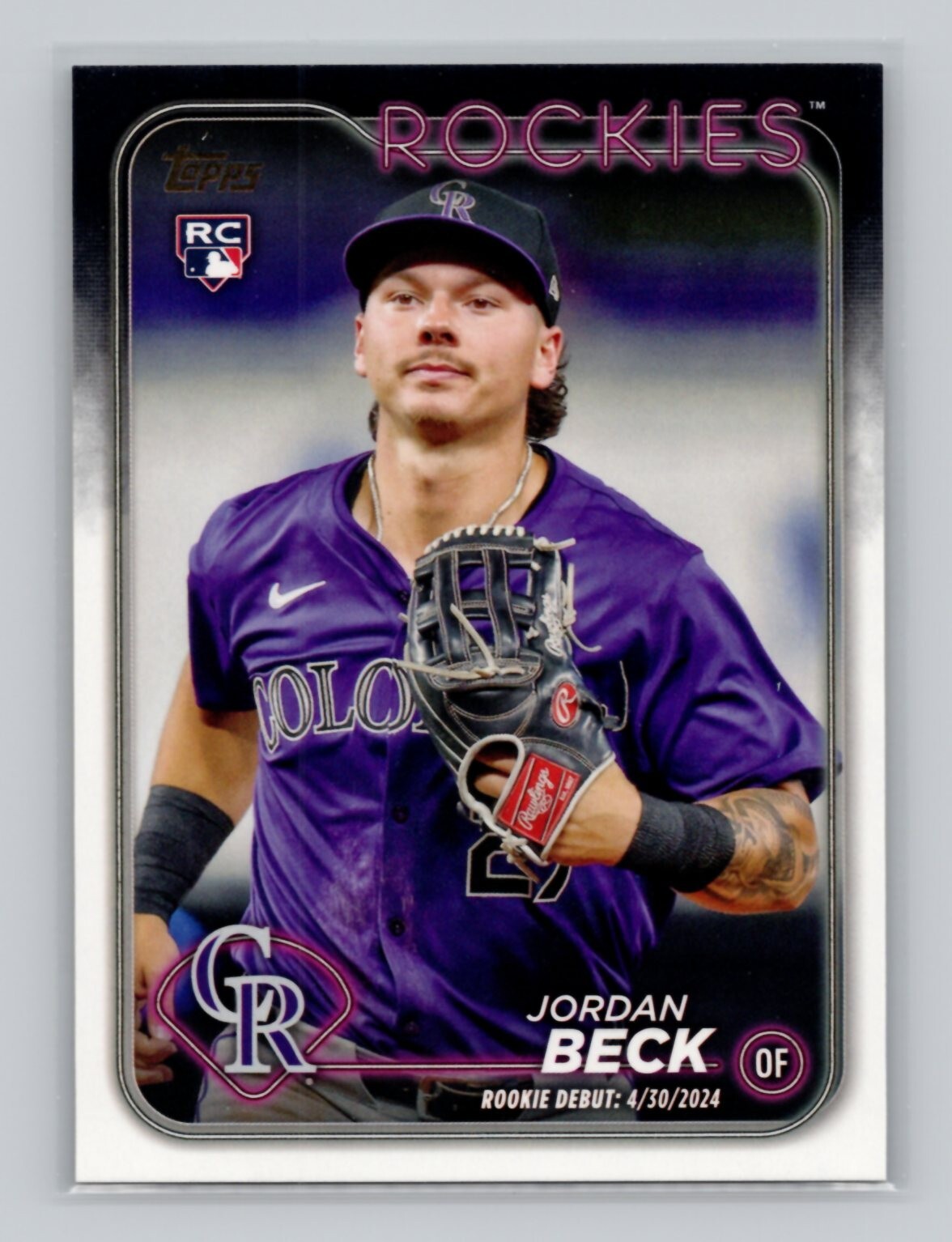 2024 Topps Update #US198 Jordan Beck RC Debut Golden Mirror SSP Colorado Rockies