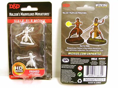 WZK73839 - D&D Nolzur's Marvelous - Unpainted Miniatures Female Half-Elf Monk